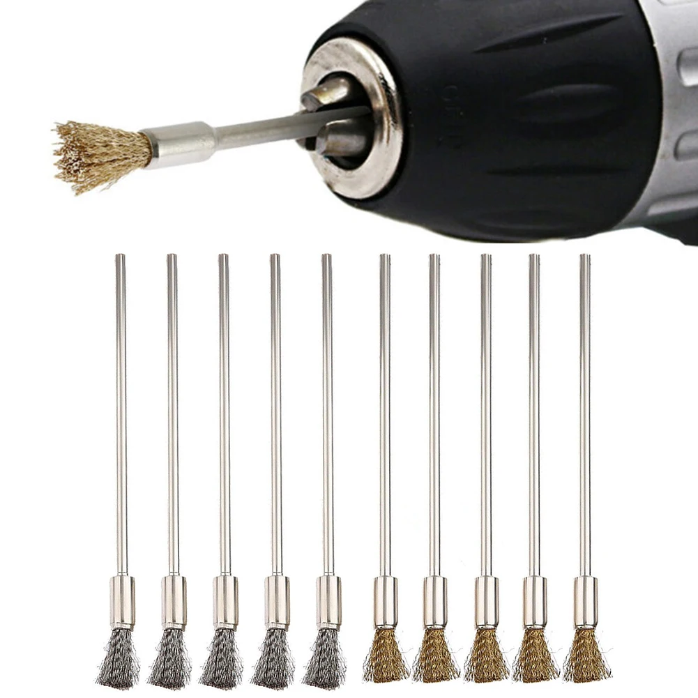 5pcs Stainless Steel Wire End Brush Brass Pen Shape Bristle Scratch Brushes Extension Rod 100mm Shank For Power Rotary Tool
5pcs Stainless Steel Wire End Brush Brass Pen Shape Bristle Scratch Brushes Extension Rod 100mm Shank For Power Rotary Tool