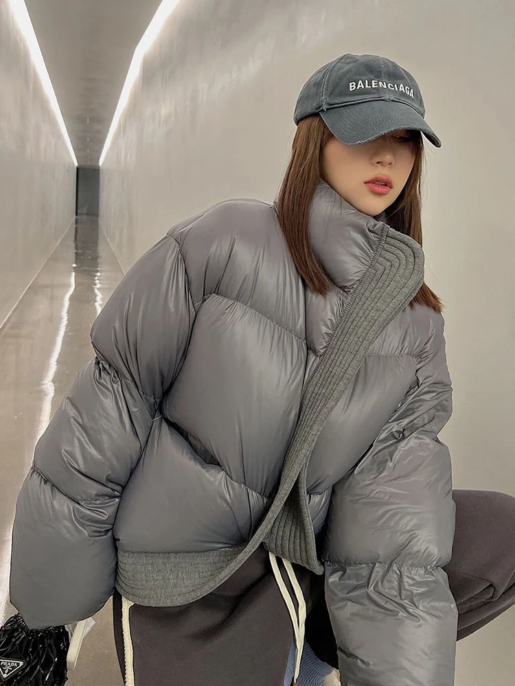 

2023 зимняя куртка с хлопковой подкладкой, теплая парка, женская утепленная Свободная куртка, женское ветрозащитное зимнее пальто, женская пуховая куртка, верхняя одежда