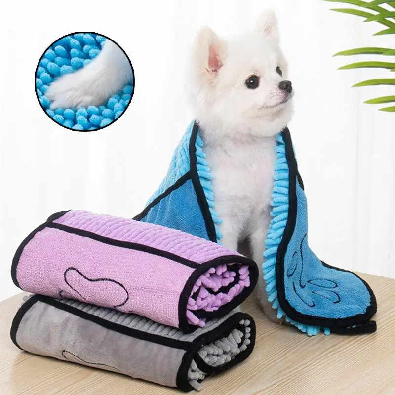 

Dogs Cats Towels Super Absorbent Dog Bathrobe Microfiber Bath Towels Quick-Drying Cat Bath Towel For Pets Towel Dog Towels