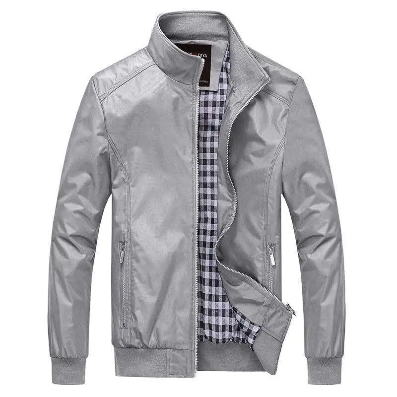 Men Jacket Spring 2023 Autumn Solid color Stand Collar Grey Casual Jackets M-5XL 6XL Outerwear Men Clothing Plus size
Men Jacket Spring 2023 Autumn Solid color Stand Collar Grey Casual Jackets M-5XL 6XL Outerwear Men Clothing Plus size