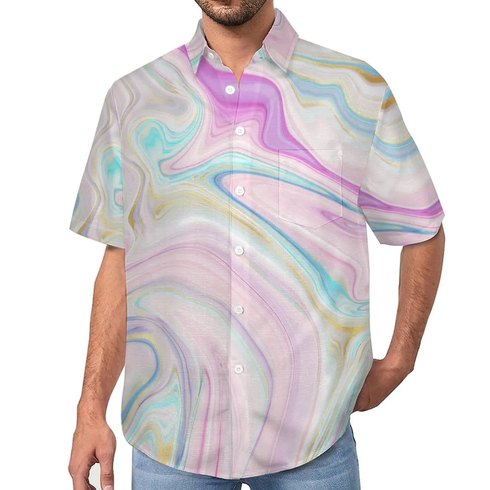 Мраморные повседневные рубашки, красочная жидкая пляжная рубашка, гавайская уличная стильная блузка, мужская модель с принтом
Мраморные повседневные рубашки, красочная жидкая пляжная рубашка, гавайская уличная стильная блузка, мужская модель с принтом