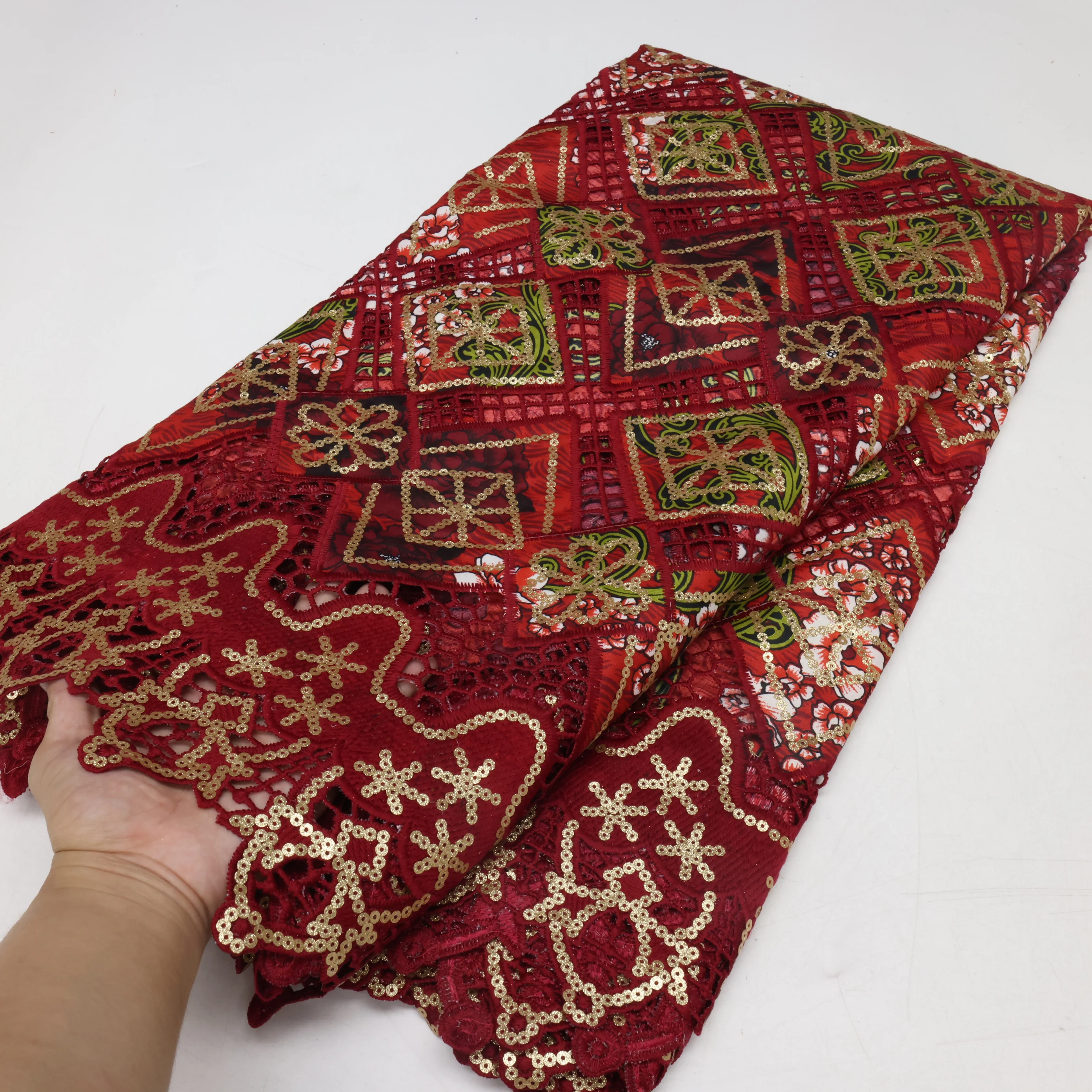 Red Nigerian Sequins Lace Fabric 2022 High Quality Velvet Lace French Embroidery Lace African Hand Cut Lace Fabrics For Dresses
Red Nigerian Sequins Lace Fabric 2022 High Quality Velvet Lace French Embroidery Lace African Hand Cut Lace Fabrics For Dresses