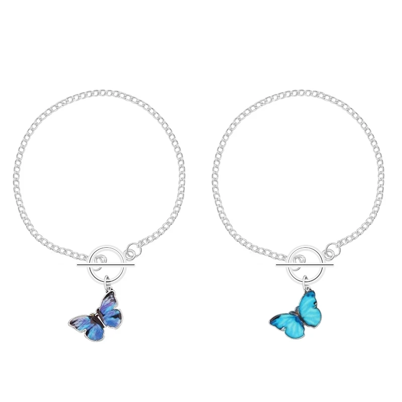 Лидер продаж, женский браслет с подвеской-бабочкой, подвеска из металлического сплава, металлическая цепочка для мужчин и женщин, модная По... 
Лидер продаж, женский браслет с подвеской-бабочкой, подвеска из металлического сплава, металлическая цепочка для мужчин и женщин, модная По...