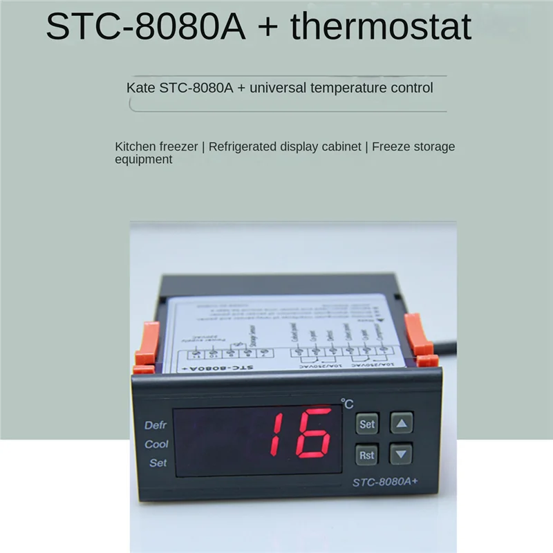 STC-8080A+ Refrigeration Automatic Timing Defrosting Intelligent Temperature Controller 12V for Refrigerator Freezer
STC-8080A+ Refrigeration Automatic Timing Defrosting Intelligent Temperature Controller 12V for Refrigerator Freezer
