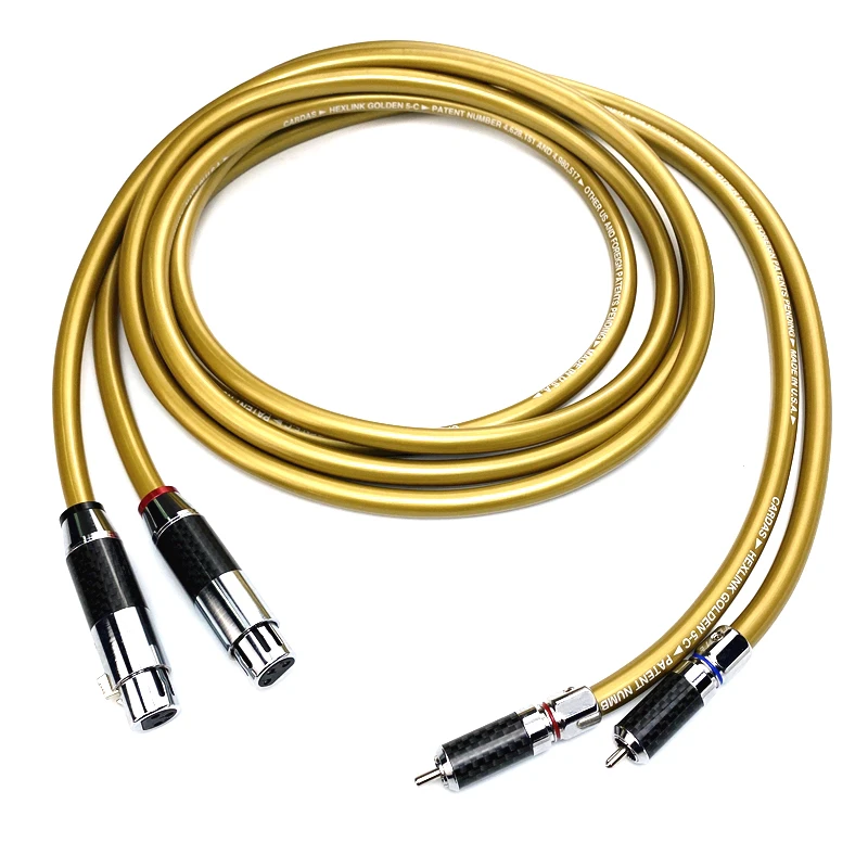 Линейный кабель для подключения HiFi, HEXLINK GOLDEN 5-C RCA к XLR, штекер и гнездо, штекер из углеродного волокна
Линейный кабель для подключения HiFi, HEXLINK GOLDEN 5-C RCA к XLR, штекер и гнездо, штекер из углеродного волокна