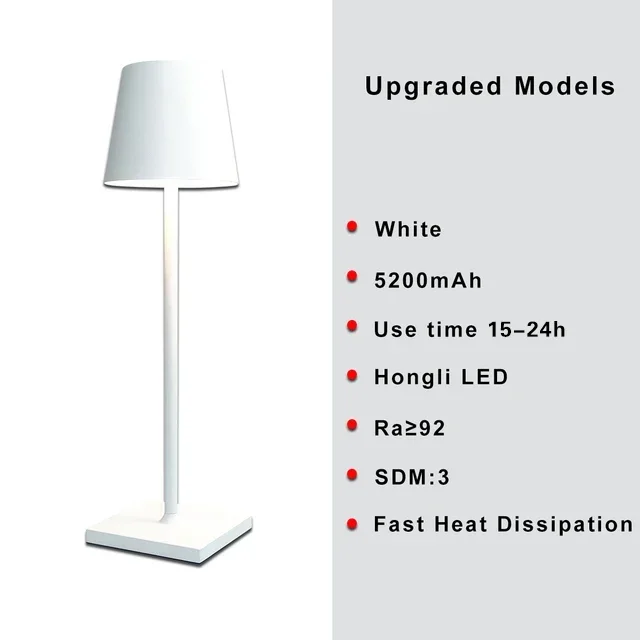 Беспроводная настольная лампа xiuben черного цвета 
Беспроводная настольная лампа xiuben черного цвета