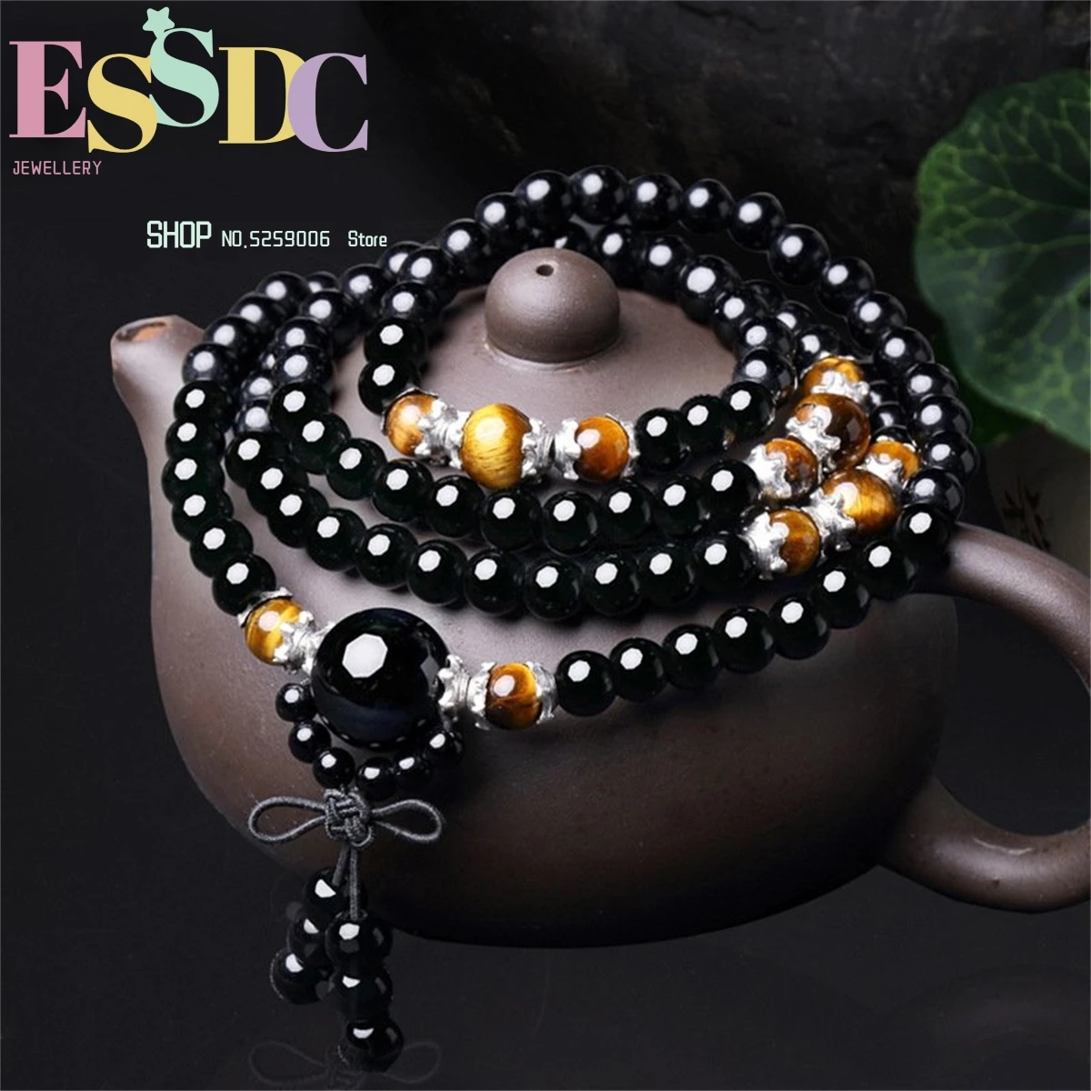 Natural Obsidian and Natural Tiger Eye Stone 108 Mala Beads Multi Circle Bracelet Fashion Male and Female Bracelet Wholesale
Natural Obsidian and Natural Tiger Eye Stone 108 Mala Beads Multi Circle Bracelet Fashion Male and Female Bracelet Wholesale