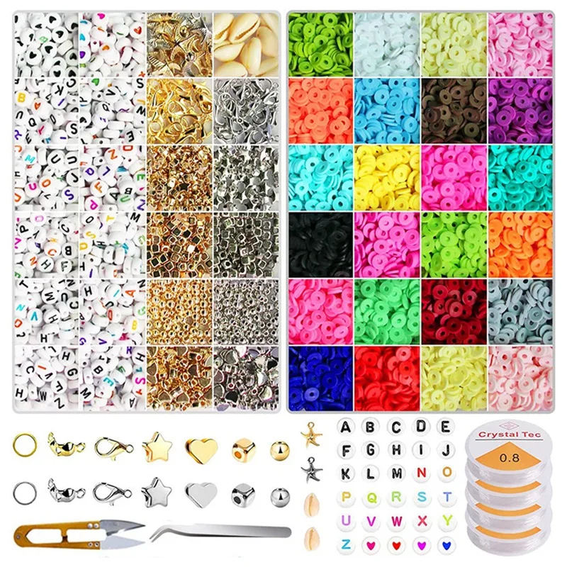 1 Set Clay Beads for Bracelets Jewelry Making Kit, 24 Colors 6mm Flat Round Polymer Clay Spacer Beads
1 Set Clay Beads for Bracelets Jewelry Making Kit, 24 Colors 6mm Flat Round Polymer Clay Spacer Beads