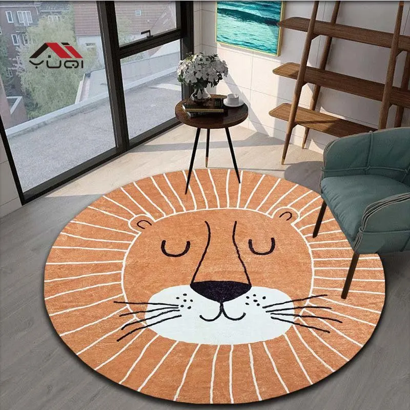 Cartoon Cute Lion Round Carpet for Living Room Rugs Kids Carpet Soft Non-slip Floor Mat for Bedroom Carpet Tapis 5 Sizes
Cartoon Cute Lion Round Carpet for Living Room Rugs Kids Carpet Soft Non-slip Floor Mat for Bedroom Carpet Tapis 5 Sizes
