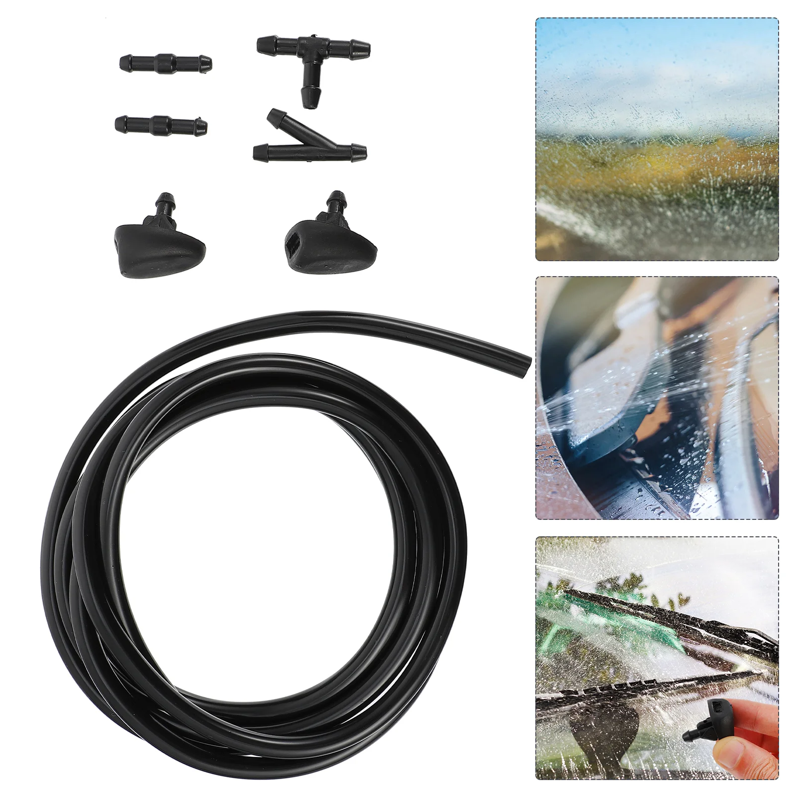 2 Set Windshield Nozzle Sprayer Universal Washer and Fluid Hose Windshield Washer Nozzle Kit Windshield Hose Connector Kit
2 Set Windshield Nozzle Sprayer Universal Washer and Fluid Hose Windshield Washer Nozzle Kit Windshield Hose Connector Kit