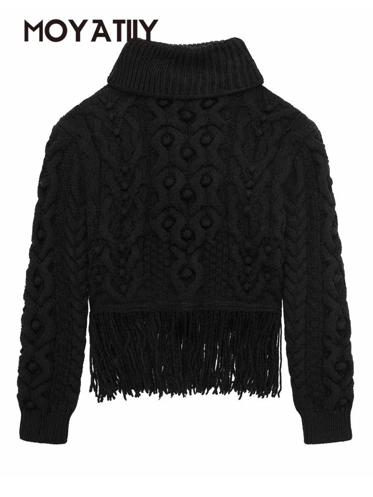 MOYATIIY Chic Women Winter Sweater Oversized Twist Tassel Sweaters Turtleneck Long Sleeve Ladies Knitted Jumper Tops
MOYATIIY Chic Women Winter Sweater Oversized Twist Tassel Sweaters Turtleneck Long Sleeve Ladies Knitted Jumper Tops