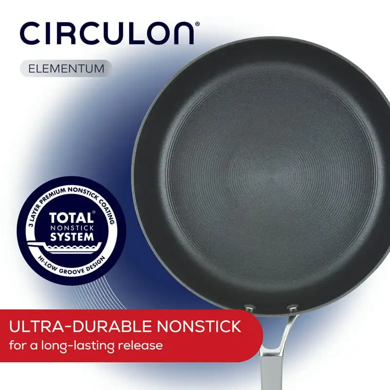 2023 New Elementum Hard-Anodized Nonstick Deep Frying Pan with Lid, 12-Inch, Gray
2023 New Elementum Hard-Anodized Nonstick Deep Frying Pan with Lid, 12-Inch, Gray