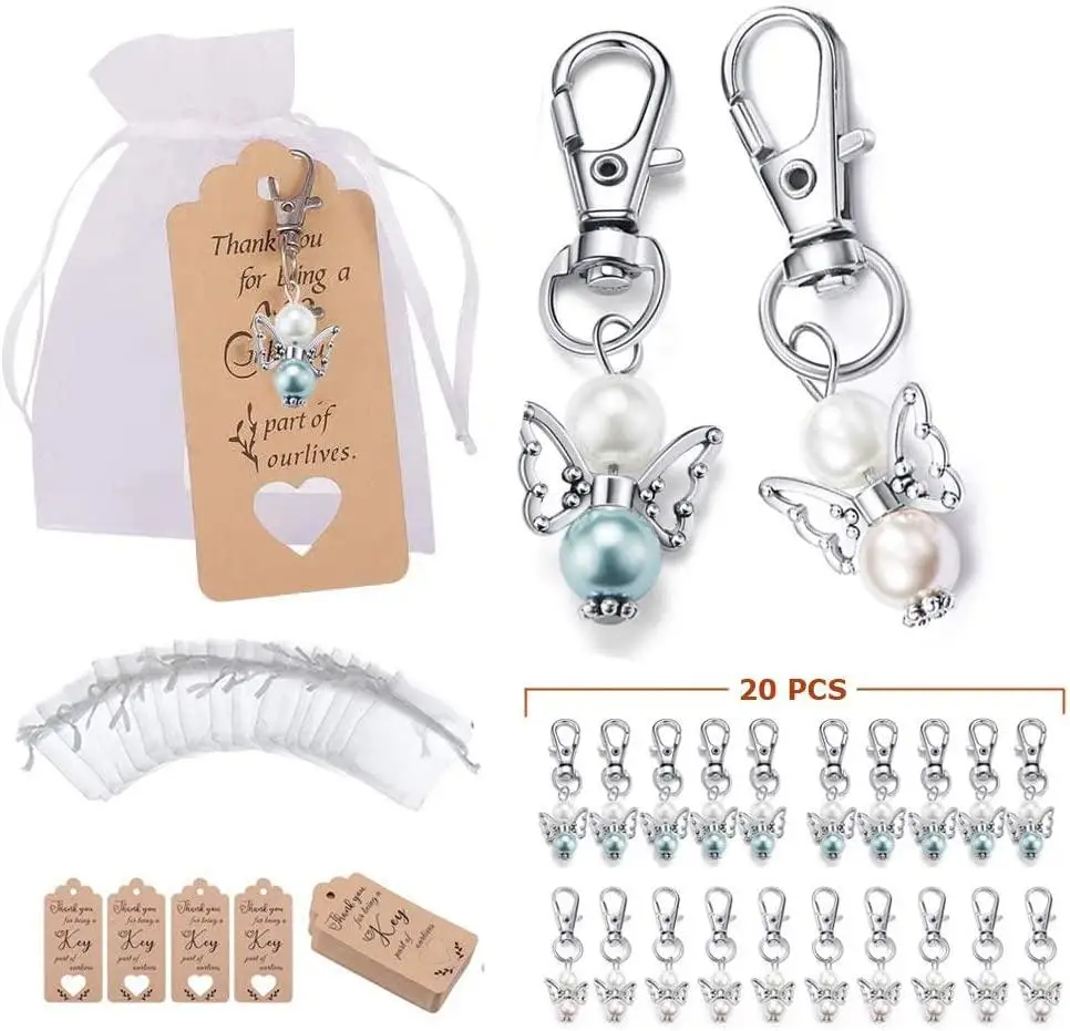 20pcs Angel Design Keychain Favor Set Include Angel Keychains Organza Gift Bags and Thank You Tags for Baby Shower Wedding
20pcs Angel Design Keychain Favor Set Include Angel Keychains Organza Gift Bags and Thank You Tags for Baby Shower Wedding