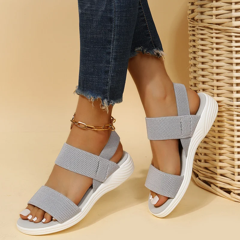 2023 Women Summer Fashion Sandals Mesh Casual Fish Mouth Sports Slipper Large Size Flying Woven Flat Shoes
2023 Women Summer Fashion Sandals Mesh Casual Fish Mouth Sports Slipper Large Size Flying Woven Flat Shoes