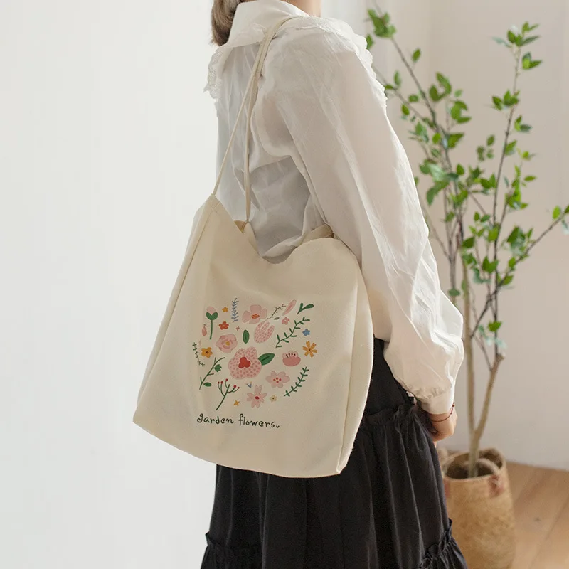 INS Women Canvas Shoulder Bag Literary Flowers Ladies Shopping Bags Cotton Cloth Fabric Grocery Handbags Tote Books Bag
INS Women Canvas Shoulder Bag Literary Flowers Ladies Shopping Bags Cotton Cloth Fabric Grocery Handbags Tote Books Bag