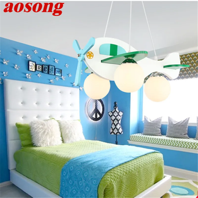 AOSONG Children's Airplane Pendant Lamp Vintage LED Creative Cartoon White Fashion For Decor Kids Bedroom Kindergarten
AOSONG Children's Airplane Pendant Lamp Vintage LED Creative Cartoon White Fashion For Decor Kids Bedroom Kindergarten