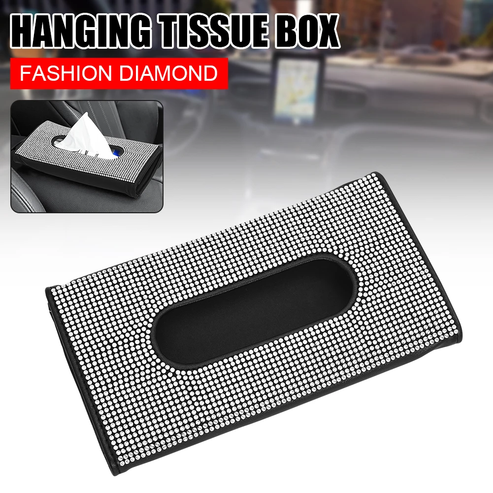 Car Tissue Holder Jewelled Bling Visor Mask Tissue Holder for Car Crystal Sparkling PU Leather Backseat Tissue Car Holder
Car Tissue Holder Jewelled Bling Visor Mask Tissue Holder for Car Crystal Sparkling PU Leather Backseat Tissue Car Holder