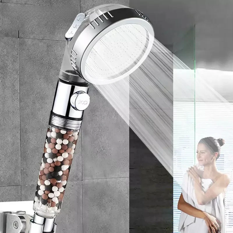 SPA Shower Head Bathroom 3-Function Button High Pressure Shower Heads Switch Stop Bath Bathroom Accessories Anion Filter Water
SPA Shower Head Bathroom 3-Function Button High Pressure Shower Heads Switch Stop Bath Bathroom Accessories Anion Filter Water