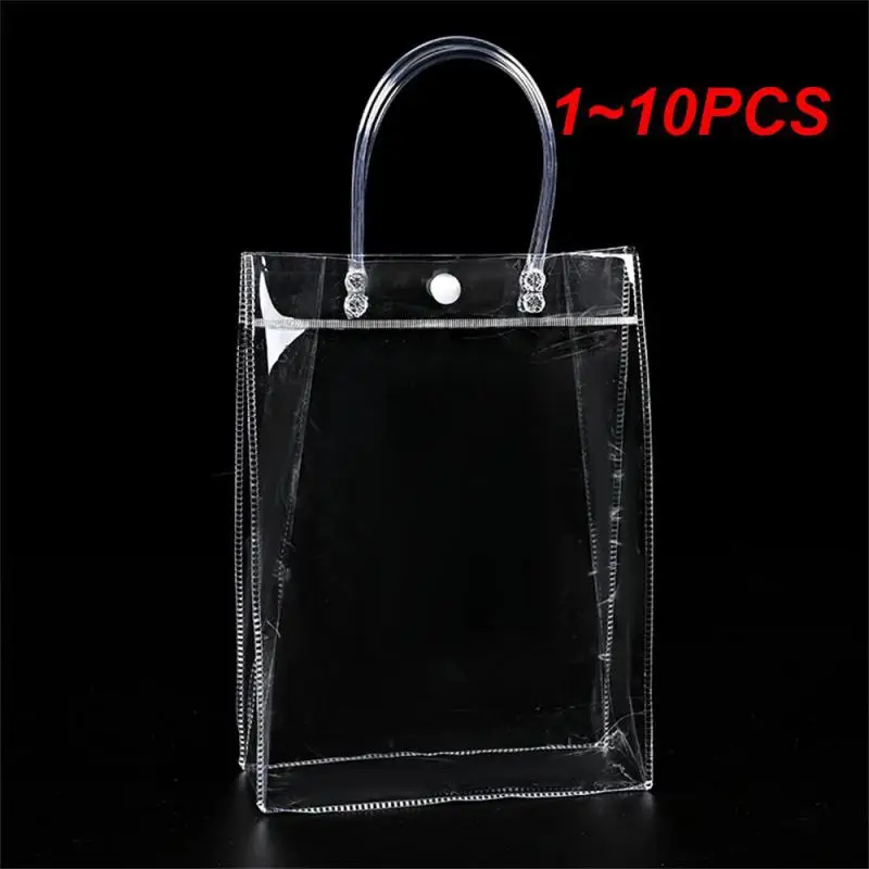1~10PCS Transparent Soft PVC Gift Tote Packaging Bags With Hand Loop Clear Plastic Handbag Cosmetic Bag Travel Sub-bottling
1~10PCS Transparent Soft PVC Gift Tote Packaging Bags With Hand Loop Clear Plastic Handbag Cosmetic Bag Travel Sub-bottling
