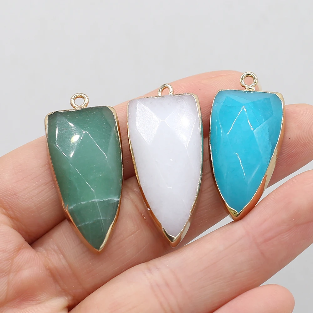 Natural Stone Agate Jade Faceted Rectangle Triangle Pendant For Jewelry Making DIY Necklace Earring Accessories Charms Gift 1PCS
Natural Stone Agate Jade Faceted Rectangle Triangle Pendant For Jewelry Making DIY Necklace Earring Accessories Charms Gift 1PCS