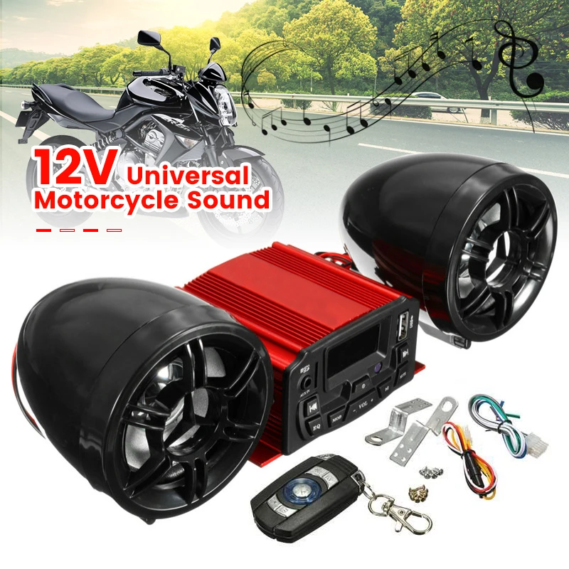 Звуковая система для мотоцикла, стереоколонка с Bluetooth, FM-радио, mp3-плеером, с дистанционным управлением, для скутера, квадроцикла, 12 В
Звуковая система для мотоцикла, стереоколонка с Bluetooth, FM-радио, mp3-плеером, с дистанционным управлением, для скутера, квадроцикла, 12 В
