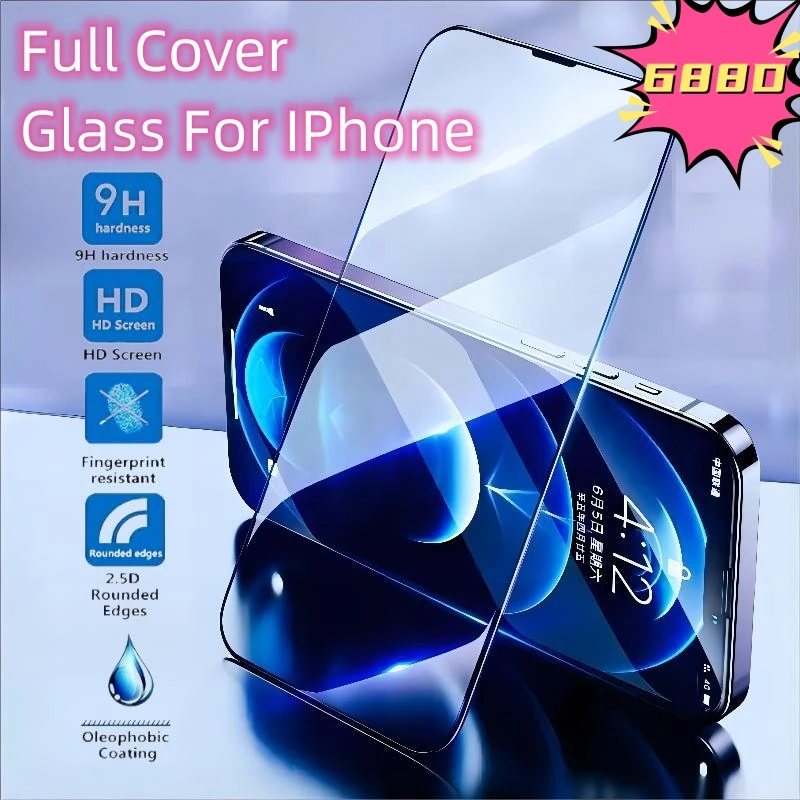 688D Full Screen Protector For iPhone 11 12 13 14 Pro Max Tempered Cover Glass on For iPhone XR X XS MAX Mini
688D Full Screen Protector For iPhone 11 12 13 14 Pro Max Tempered Cover Glass on For iPhone XR X XS MAX Mini