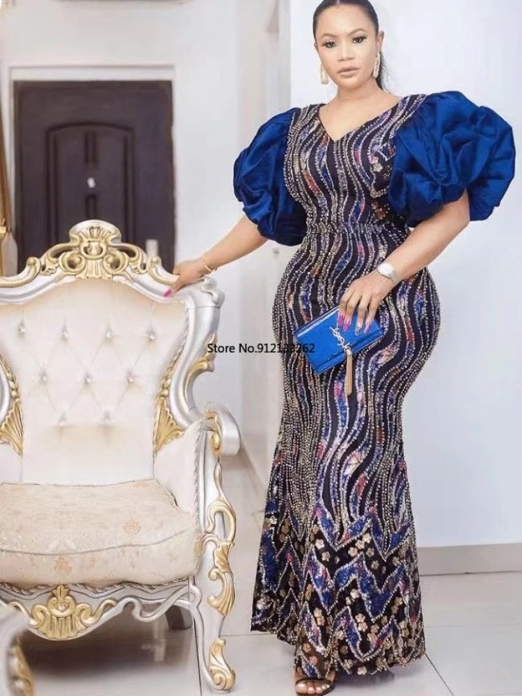 Christmas Dress XL-4XL Elegant Dress Women for Wedding Party African Half Sleeve V-neck Polyester Sequin Long Dress Maxi Dress
Christmas Dress XL-4XL Elegant Dress Women for Wedding Party African Half Sleeve V-neck Polyester Sequin Long Dress Maxi Dress