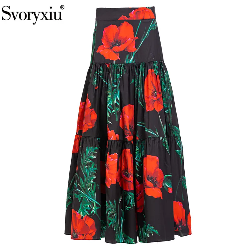 Svoryxiu 2022 High Quality Runway Summer Bohemian Cotton Skirt Women's Rose Print High Waist Pleated Vacation Party Skirts
Svoryxiu 2022 High Quality Runway Summer Bohemian Cotton Skirt Women's Rose Print High Waist Pleated Vacation Party Skirts