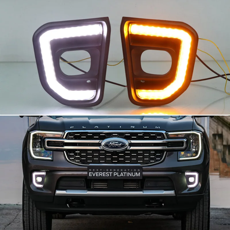 Car Fog Lamp Decoration 2-in-1 Functions LED DRL + Turn Signal LED Daytime Running Light For Ford Everest 2022 2023
Car Fog Lamp Decoration 2-in-1 Functions LED DRL + Turn Signal LED Daytime Running Light For Ford Everest 2022 2023