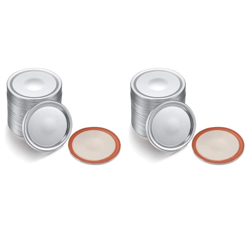 56 Pieces Regular Mouth Jar Lids Split-Type Sealing Lids Canning Jar Caps Lids Compatible With Mason Jar,70 Mm (Silver)
56 Pieces Regular Mouth Jar Lids Split-Type Sealing Lids Canning Jar Caps Lids Compatible With Mason Jar,70 Mm (Silver)