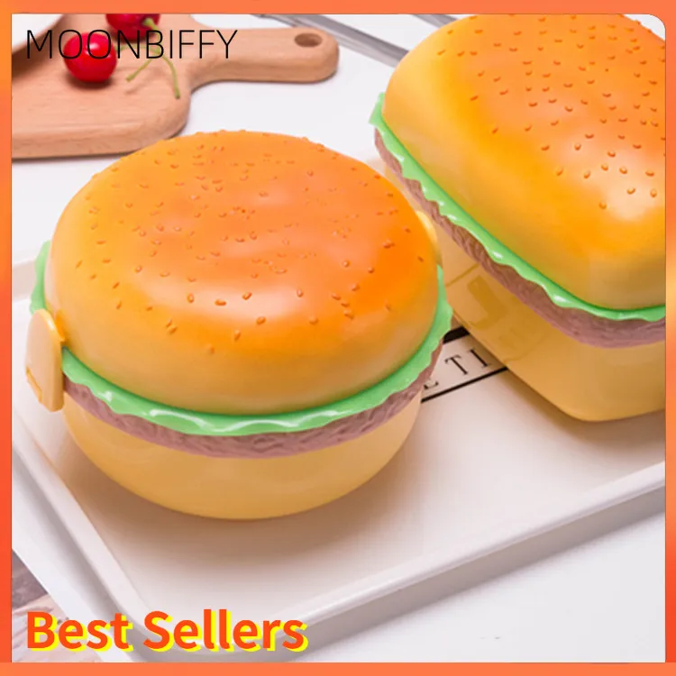 Hamburger Lunch Box Double Tier Cute Burger Bento Box Microwave Children School Food Container Fork Tableware Set food warmer
Hamburger Lunch Box Double Tier Cute Burger Bento Box Microwave Children School Food Container Fork Tableware Set food warmer