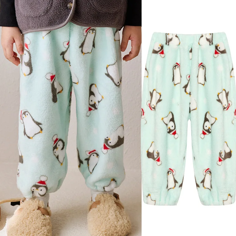 Bebezoo Boys' Pajama Pants Winter Indoor Warm Thickened Penguin Print Flannel Children's Trousers for 3-9 Years Old
Bebezoo Boys' Pajama Pants Winter Indoor Warm Thickened Penguin Print Flannel Children's Trousers for 3-9 Years Old