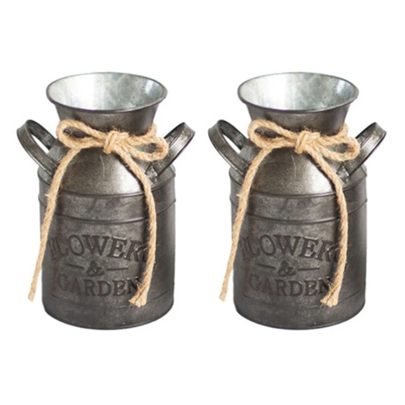 2X Tin Flower Pot Iron Vase Flower Bucket Kettle Flower Retro Decorative Flower Arrangement Ornaments
2X Tin Flower Pot Iron Vase Flower Bucket Kettle Flower Retro Decorative Flower Arrangement Ornaments