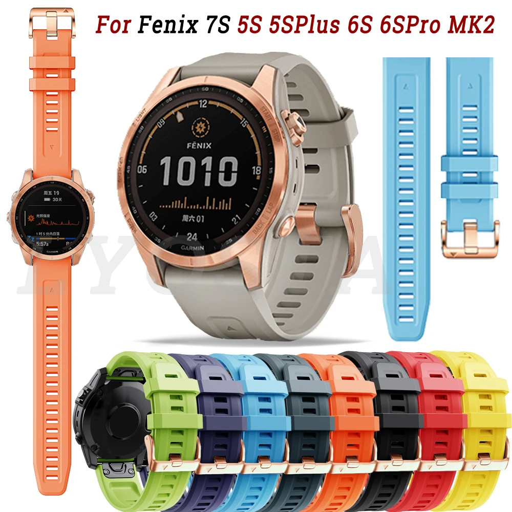 20MM Watchband Belt For Garmin Fenix 7S 5S/5SPlus/6S/6SPro Mk2S Silicone Quick Release Watch Easyfit Wrist Band Straps Bracelet
20MM Watchband Belt For Garmin Fenix 7S 5S/5SPlus/6S/6SPro Mk2S Silicone Quick Release Watch Easyfit Wrist Band Straps Bracelet