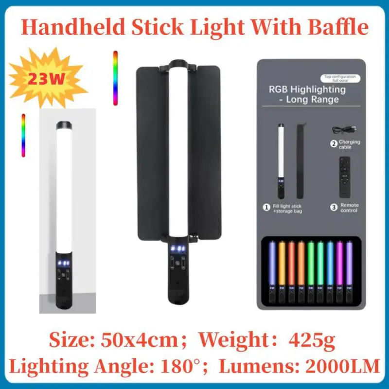 RGB Video Light Stick Wand Party Colorful LED Lamp Fill Light Handheld Flash Speedlight Photography Lighting With Tripod Stand
RGB Video Light Stick Wand Party Colorful LED Lamp Fill Light Handheld Flash Speedlight Photography Lighting With Tripod Stand