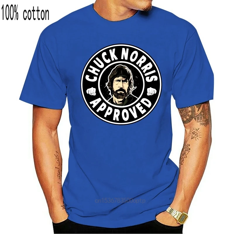 

Men T Shirt Funny Chuck Norris Approved Sports T Shirt Funny t-shirt Novelty Tshirt Women