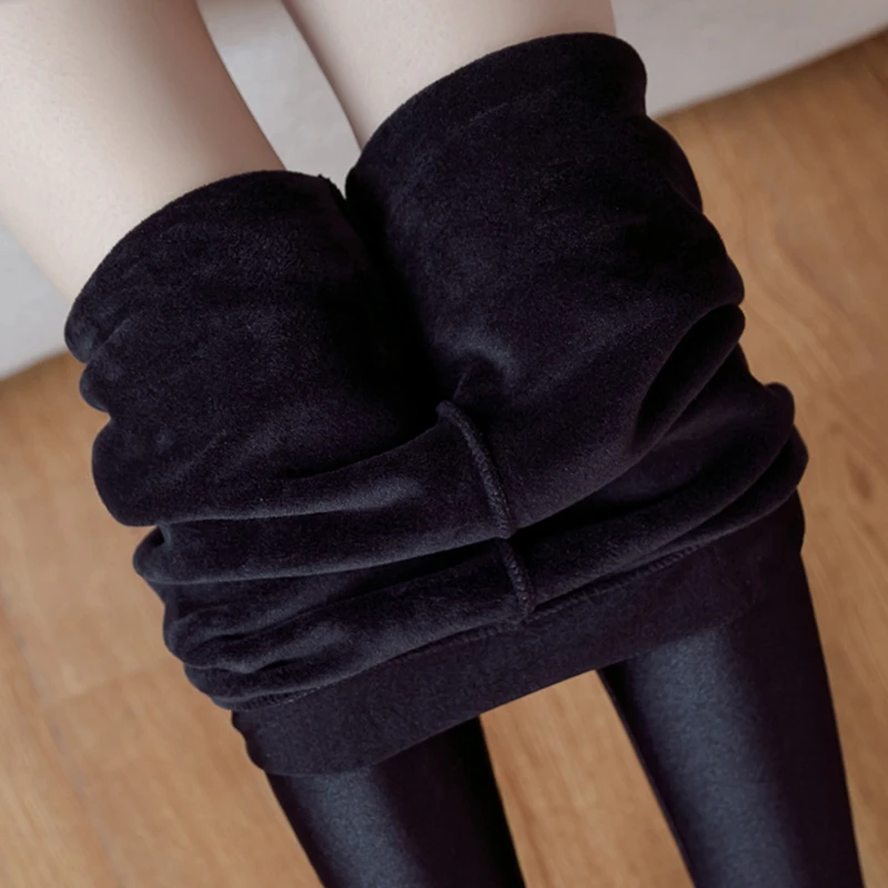 Women's Winter Leggings Velvet Warm Tights High Elastic Thicken Female Luster Pants Black Skinny Pants Leggins For Ladies
Women's Winter Leggings Velvet Warm Tights High Elastic Thicken Female Luster Pants Black Skinny Pants Leggins For Ladies