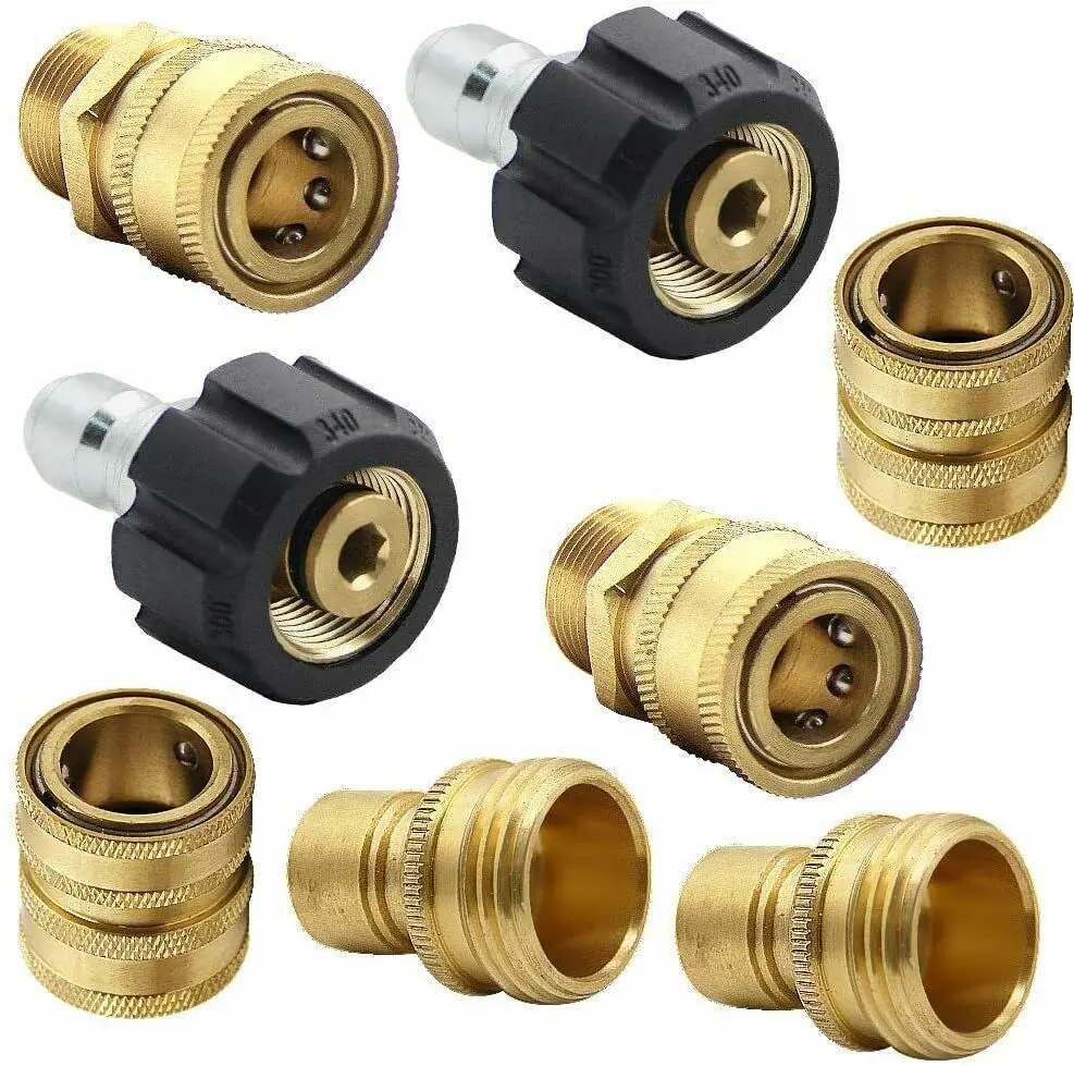 8 Pcs Pressure Washer Adapter Garden Hose Quick Connect Fittings M22 To 3/8 Kit Cleaning Tools Accessories
8 Pcs Pressure Washer Adapter Garden Hose Quick Connect Fittings M22 To 3/8 Kit Cleaning Tools Accessories