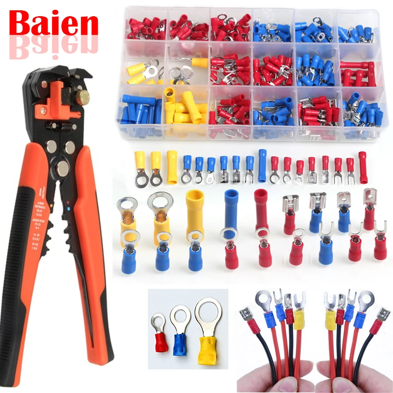 300PCS Assorted Electrical Wire Crimp Connectors Insulated Waterproof Ring Spade Fork Butt Terminals Kit pliers
300PCS Assorted Electrical Wire Crimp Connectors Insulated Waterproof Ring Spade Fork Butt Terminals Kit pliers