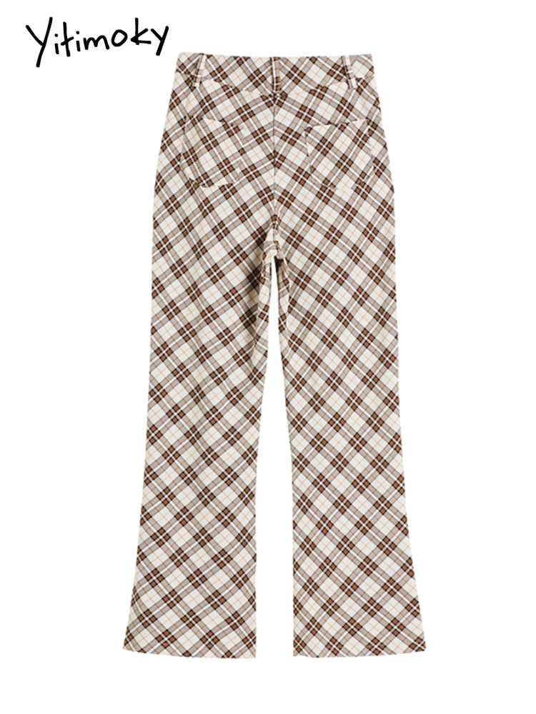 Yitimoky High Waist Spring 2022 Brown Plaid Streetwear Straight Pants Vintage Full Length Casual Vintage Female Wide Leg Pants
Yitimoky High Waist Spring 2022 Brown Plaid Streetwear Straight Pants Vintage Full Length Casual Vintage Female Wide Leg Pants