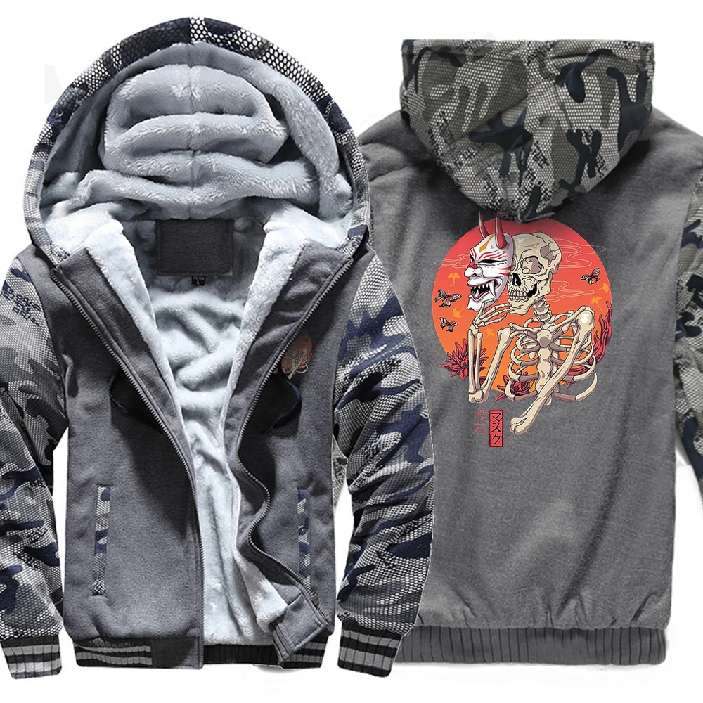 Japanese Demon Hannya Yokai Oni Mask Hoodies Mens Winter Plus Velvet Thickening Jacket Oversize Clothing Warm Windproof Caots
Japanese Demon Hannya Yokai Oni Mask Hoodies Mens Winter Plus Velvet Thickening Jacket Oversize Clothing Warm Windproof Caots