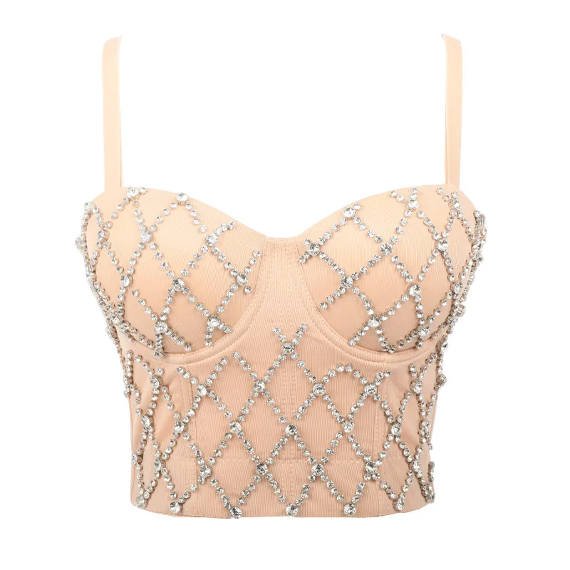 Lingerie Club Sling Top High-Quality Outer WearTank Diamond-Studded Push Up Tube Bra Slimming Women Women's Corsets Top Bralet
Lingerie Club Sling Top High-Quality Outer WearTank Diamond-Studded Push Up Tube Bra Slimming Women Women's Corsets Top Bralet