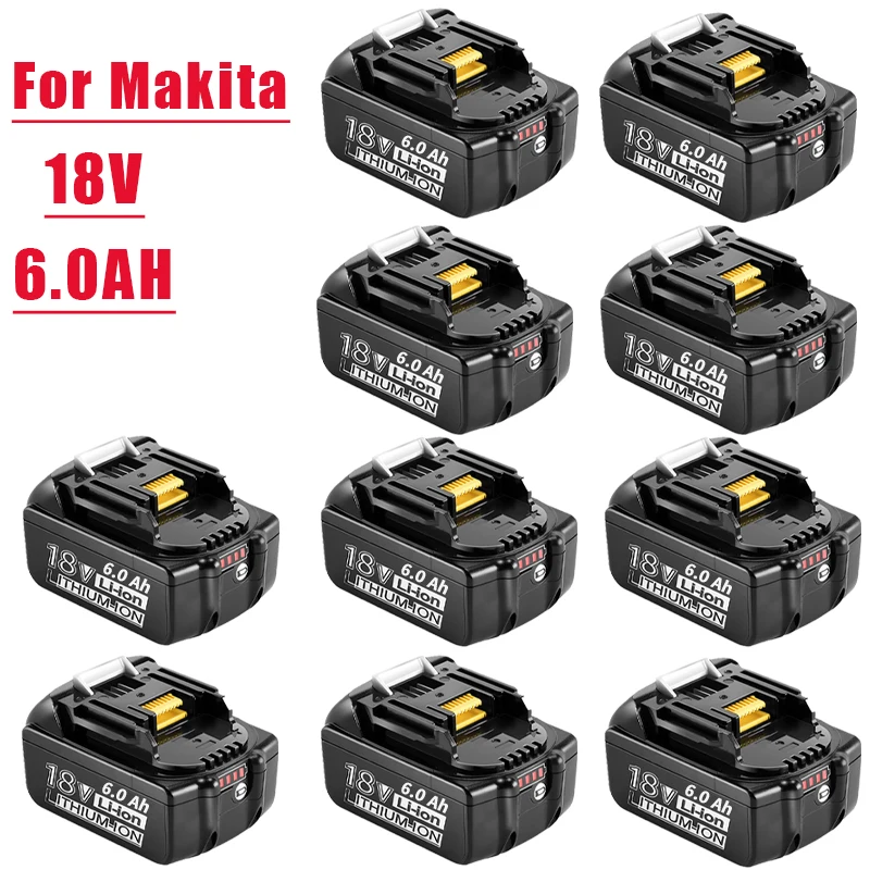 18V 6.0Ah Battery BL1850 BL1860B BL1860 BL1840 LXT Lithium‑Ion For Makita 18V Power Tools BL1840B BL1830 194205-3 LXT-400
18V 6.0Ah Battery BL1850 BL1860B BL1860 BL1840 LXT Lithium‑Ion For Makita 18V Power Tools BL1840B BL1830 194205-3 LXT-400