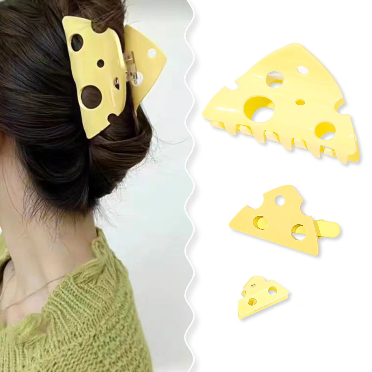 Sweet Triangle Cheese Hollow Hair Claw Girls Y2K Small Yellow Cheese Hair Clip Fashion Casual Headwear Hair Accessories
Sweet Triangle Cheese Hollow Hair Claw Girls Y2K Small Yellow Cheese Hair Clip Fashion Casual Headwear Hair Accessories