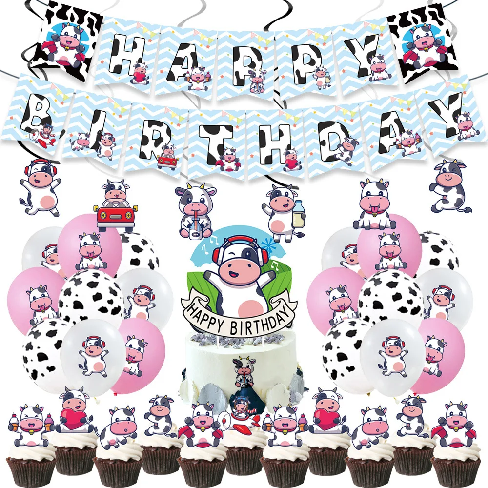 Milk Cow Theme Pasture Cow Party Decoration Set Happy Birthday Banner Balloons Cake Toppers Baby Shower Kid Birthday Party
Milk Cow Theme Pasture Cow Party Decoration Set Happy Birthday Banner Balloons Cake Toppers Baby Shower Kid Birthday Party