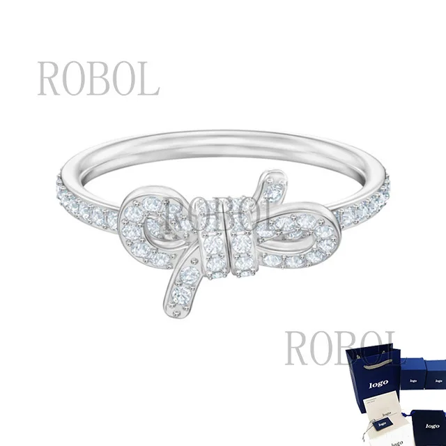 High quality luxurious silver bow women's ring, enhancing temperament, beauty, and free shipping
High quality luxurious silver bow women's ring, enhancing temperament, beauty, and free shipping