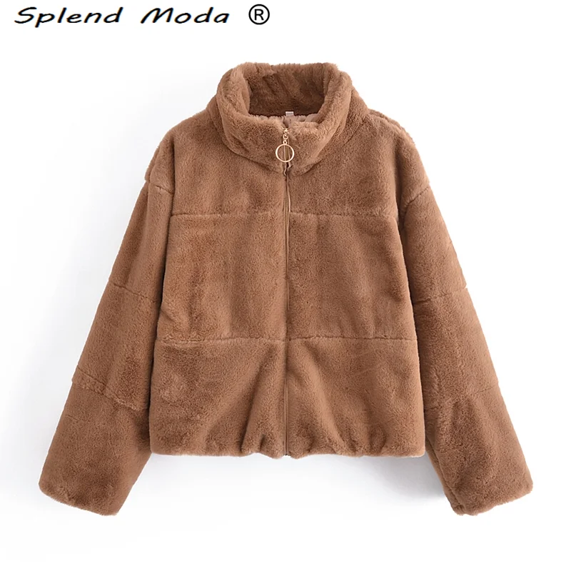 Splend Moda New Streetwear Style Solid Faux Rabbit Fur Jacket Coat Women Winter Warm Casual Stand-up Collar Loose OutCoat Female
Splend Moda New Streetwear Style Solid Faux Rabbit Fur Jacket Coat Women Winter Warm Casual Stand-up Collar Loose OutCoat Female