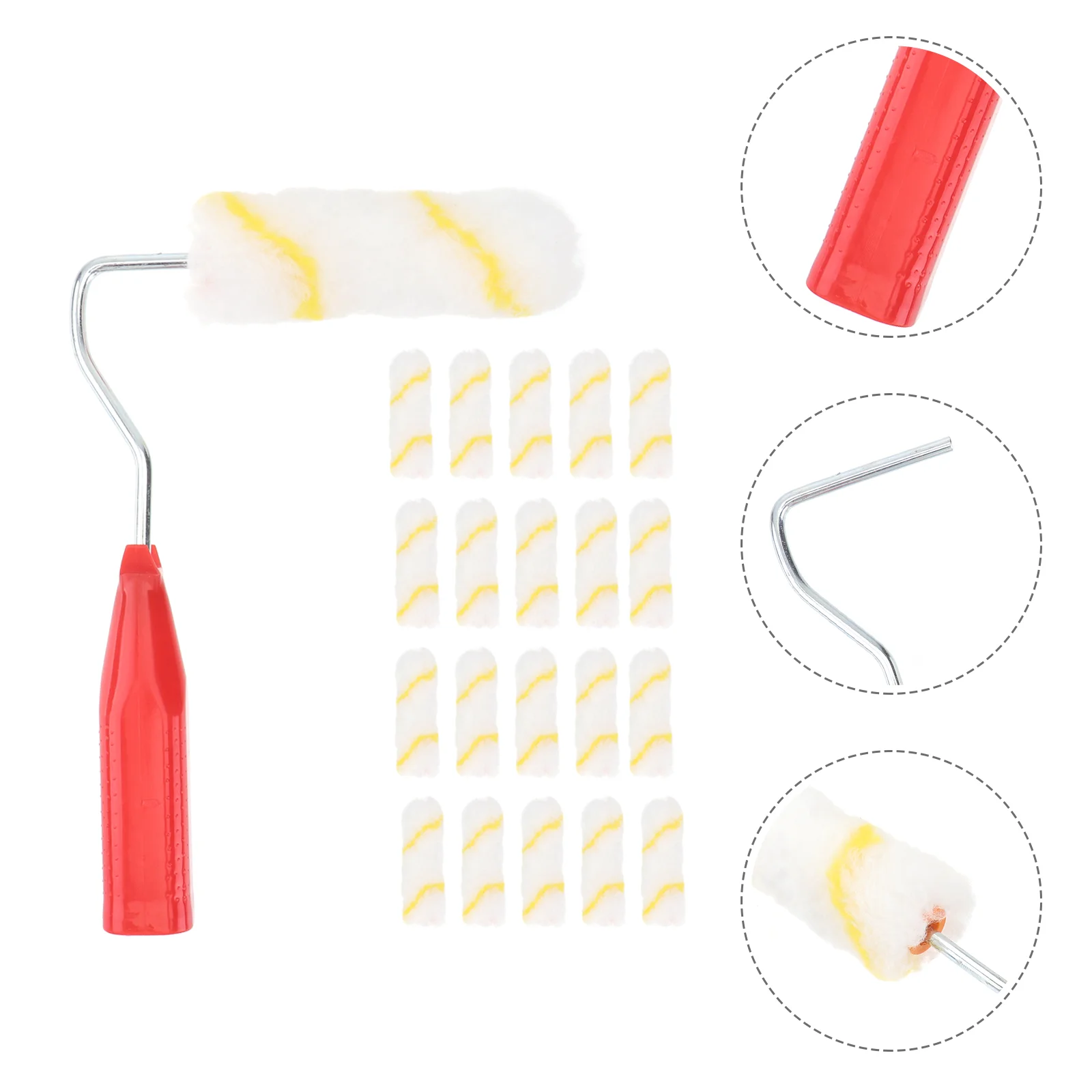 1 Set 21pcs Durable Mini Paint Brush Professional Wall Paint Roller Brush Paint Roller Cover for Home Office Wall (20pcs Roller
1 Set 21pcs Durable Mini Paint Brush Professional Wall Paint Roller Brush Paint Roller Cover for Home Office Wall (20pcs Roller