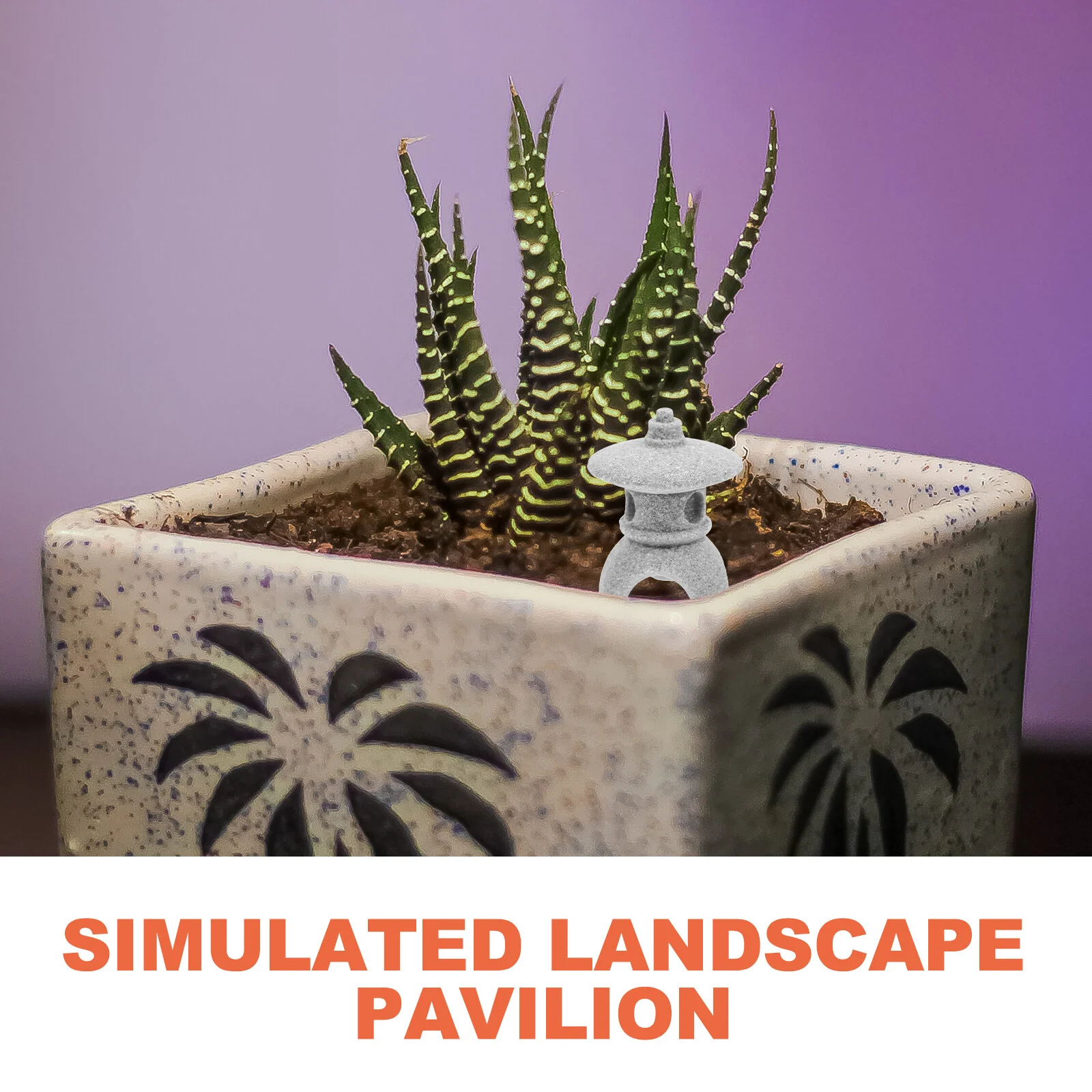 

5 Pcs Trendy Decor Home Simulation Landscape Pavilion Adornment Aquarium Pagoda 2.5X3CM Simulated Fake Garden Sandstone