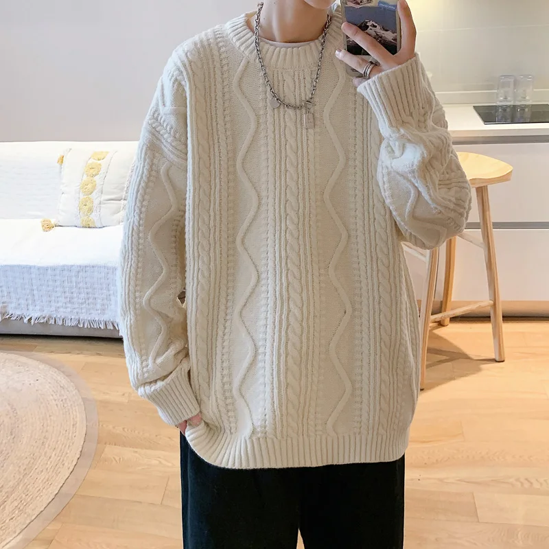 2022 Autumn Winter Men's New Loose Round Neck Jumpers Male Thicken Twist Sweater Tops Men Solid Color Knit Pullover Tops A413
2022 Autumn Winter Men's New Loose Round Neck Jumpers Male Thicken Twist Sweater Tops Men Solid Color Knit Pullover Tops A413